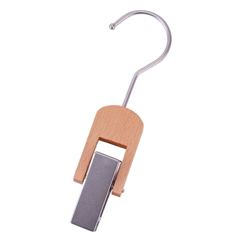 Gancho individual de madera maciza para colgar sombreros, clip individual de madera multifuncional para tiendas de ropa, bufanda, perchero giratorio de madera natural para almacenamiento.