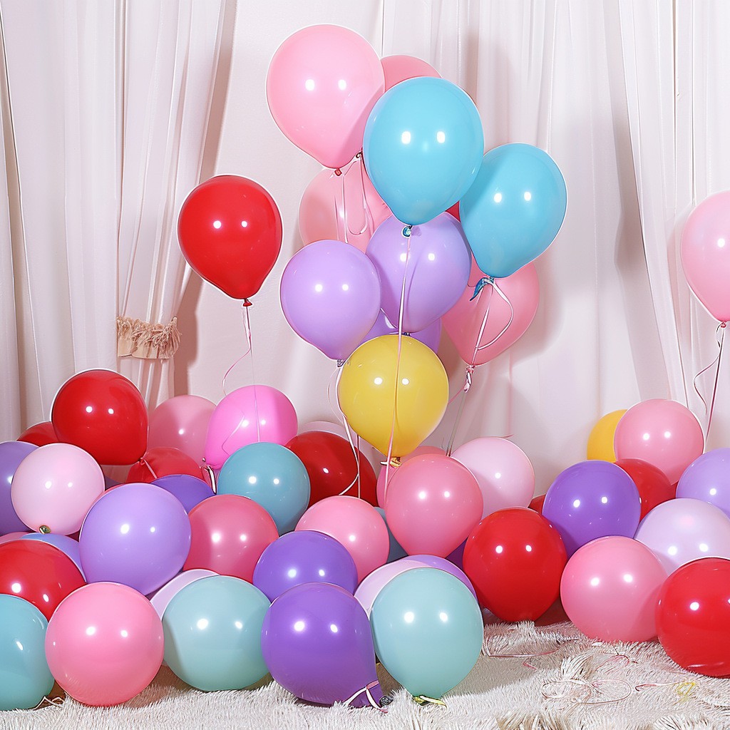 Balón de macarón para niños de cumpleaños al por mayor decoración escenario de diseño rosa una variedad de color globo grueso