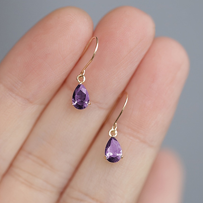 Tropfen Ohrstecker Für Damen Modischer Luxus Echtschmuck_voghion.com