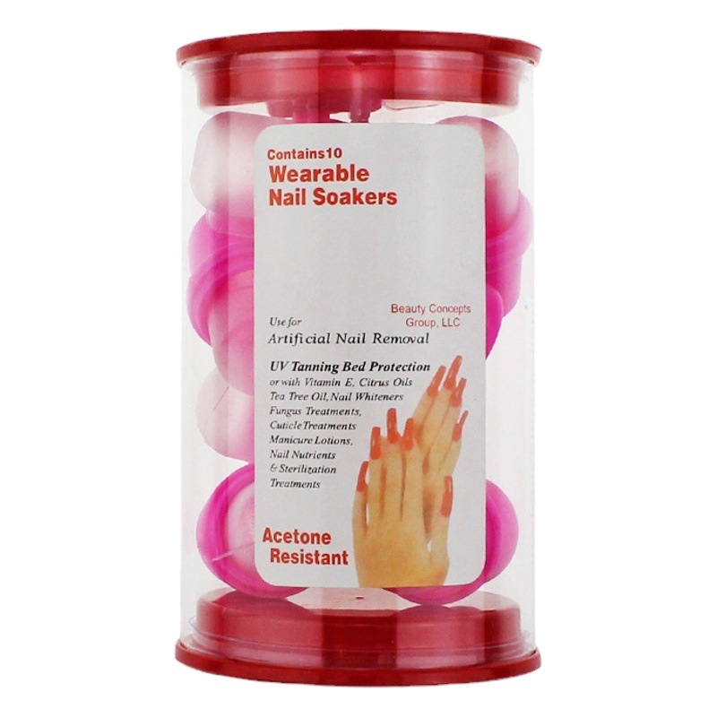 Manicura removedor de uñas de silicona removedor de uñas esmalte de uñas gel removedor de uñas cubierta de dedo 10 bolsas de OPP