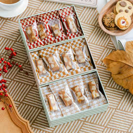 牛轧糖包装袋机封红色格子加厚太妃糖咖啡糖牛扎糖包装纸糖果袋子