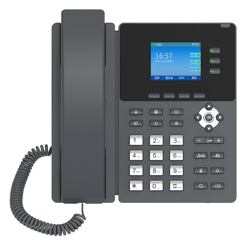 Yijiatong IP-телефон стационарный IP303WP интернет-телефон POE питания WiFi цветной экран 100 мегабайт двойной порт