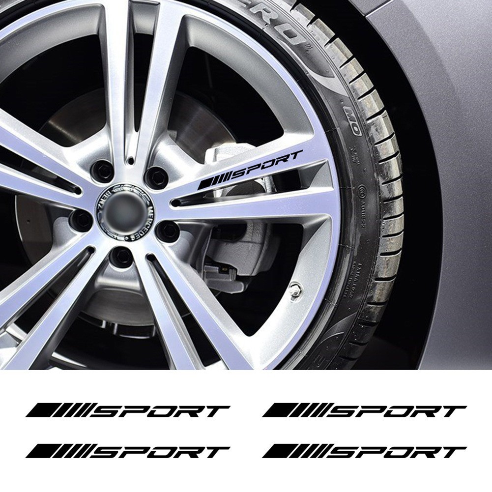 4 unids deportes deporte estilo coche puerta acero llanta rueda Hub Racing pegatinas neumático personalidad pegatinas decorativas rueda Hub pegatinas