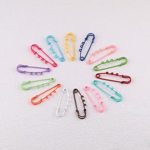 Paint color large 6CM three-hole pin brooch diy handmade clothing bag accessories jewelry decorative fixed buckle