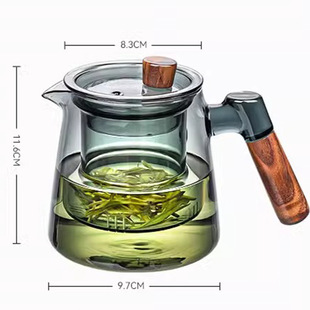 Glass tea set suit 2023 new light luxury high-end teapot tea tray home high-looking tea cup kung fu tea cup