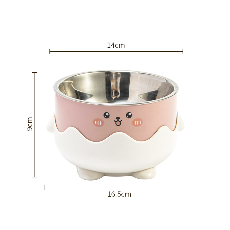 Tazón de comida para gatos de dibujos animados Tazón de comida para perros Tazón de comida Pato amarillo pequeño Tazón de gato anti-volcado Tazón de arroz para gatos Tazón de agua para perros Suministros para mascotas