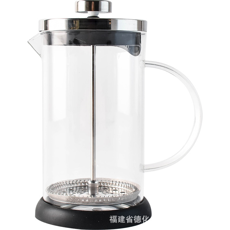 Cafetera de Prensa Francesa de Vidrio de Vidrio de Borosilicato Alto para Hogar y Oficina