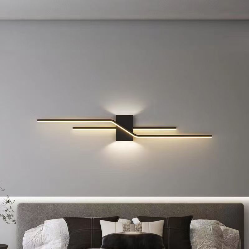 Minima lámpara de cabezal de cama de dormitorio 2024 nuevo LED TV luz de fondo lámpara de pared sofá lámpara de pared de explosión transfronteriza lámpara de pared