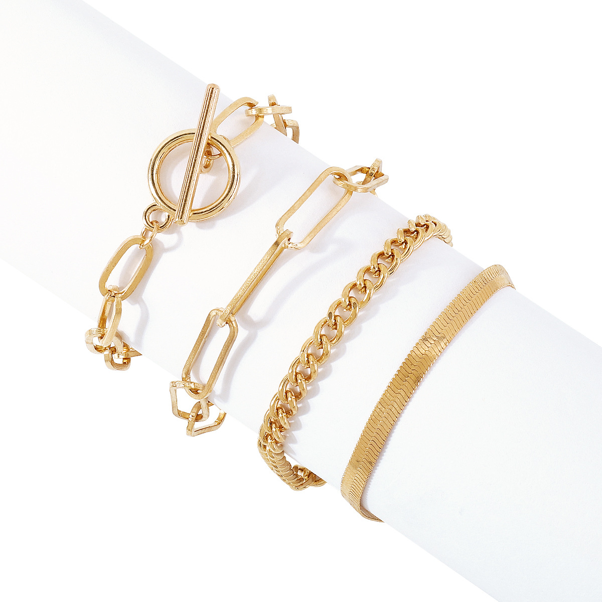 Simple Style Geometric Copper Bracelets Plating Copper Bracelets