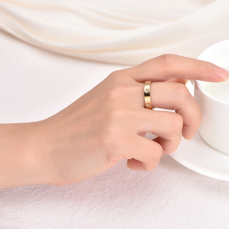 Simple Style, Classic Style Style Real Gold Plated Geometric 304 Stainless Steel Simple Style Classic Style Waterproof Non Tarnish Rings