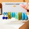 Earrings, advanced set, resin, European style, suitable for import, new collection, high-quality style, light luxury style