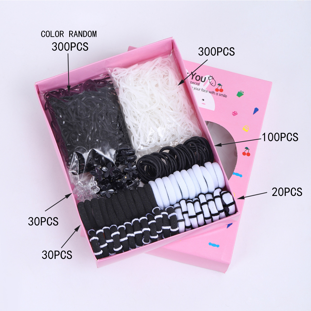 Joyas infantiles nuevas tarjetas de cabello princesa cabello cuerda de cabello bebé caja de regalo para niñas clip de borde coreano conjunto de joyería para el cabello
