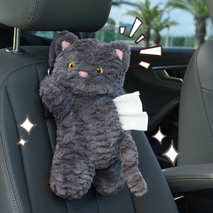 クリエイティブ車載ティッシュケース漫画車ティッシュバッグかわいい猫人形車用背もたれ吊り下げ式ティッシュケース