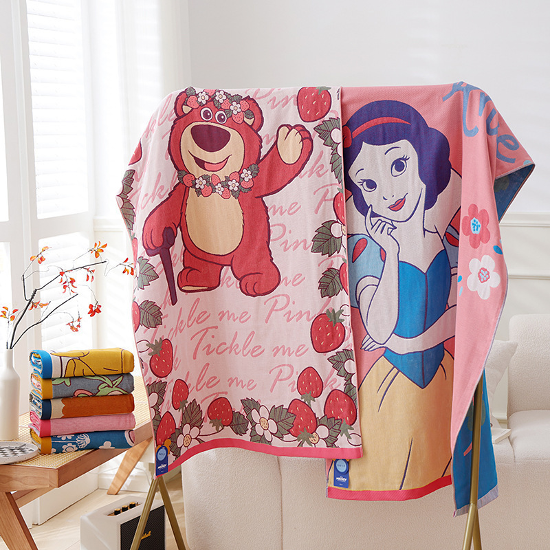 Children's Microfiber Bath Towel Cartoon Cute Enlarged Bath Towel Household Adult Bath Towel Absorbs Water and Dries Quickly