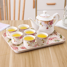陶瓷茶具套装家用客厅婚庆现代简约耐热泡茶壶水杯饮具整套送茶盘