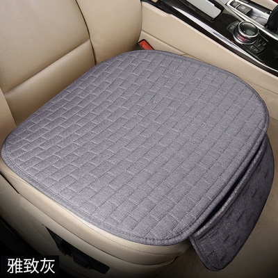 Cushion for All Seasons, Breathable | Seat cushion, seat cover - grey-leaflet-brick-linen