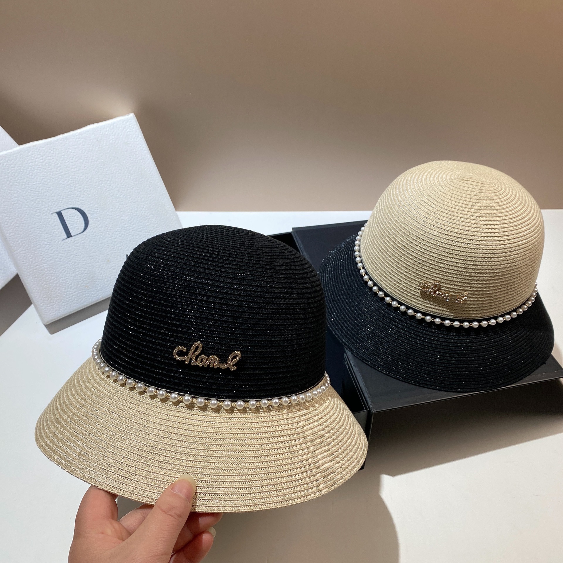 Été Pliable, Lavable, Parasol, Crème Solaire, Pot Coloré Célébrité Élégante, Petit Vent Parfumé, Chapeau De Paille Perlée,_voghion.com