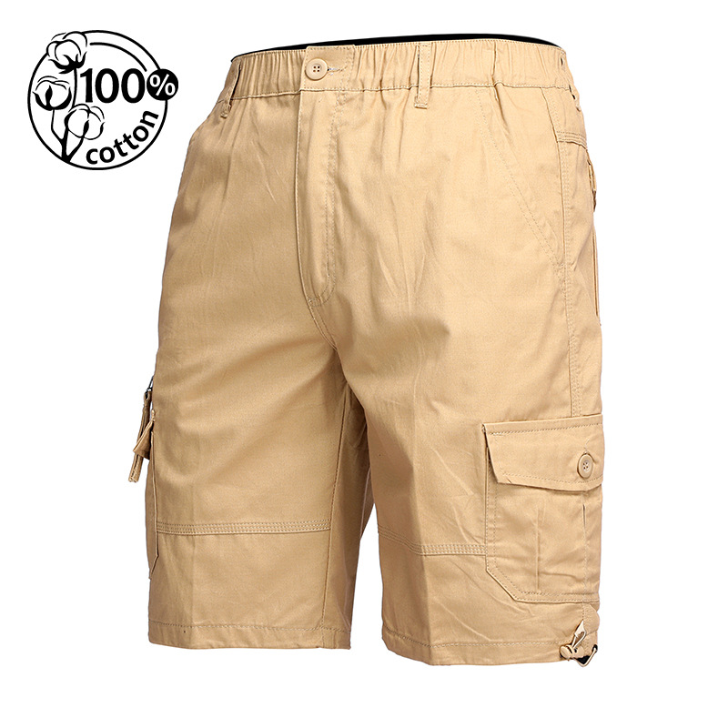 Comercio exterior al por mayor pantalones finos de verano de cinco puntos para hombres deportes de algodón puro para hombres pantalones casuales populares para hombres monos sueltos para hombres