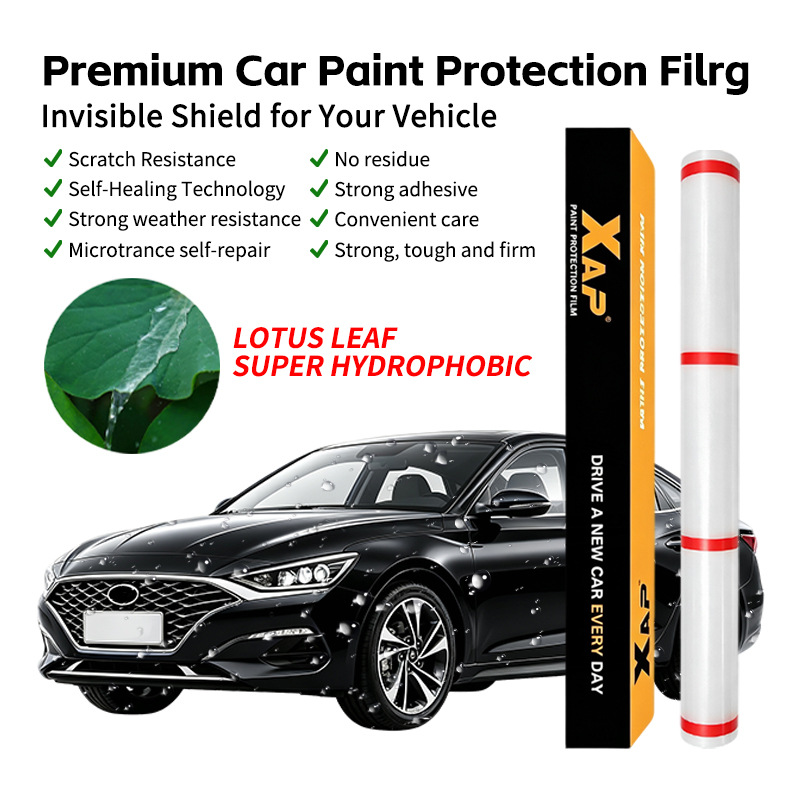Cross-border exclusive supply of super-hydrophobic lotus leaf effect car paint protection film 7.5MIL 8.5MIL self-healing TPU PPF