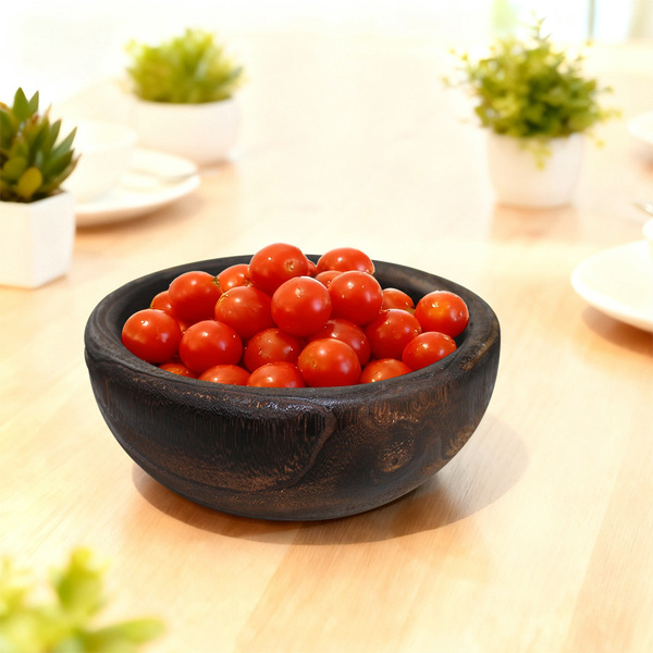 Wabi-sabi style Chinese wooden fruit plate