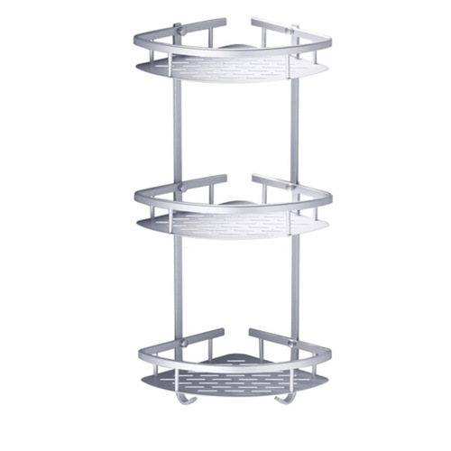 Space aluminum storage rack toilet toilet tripod bathroom storage rack wall-mounted toilet corner rack
