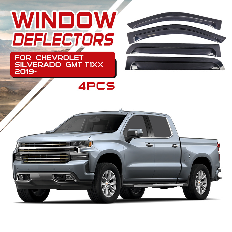 Aplicable gmc protector de lluvia protector de lluvia ceja GMC sierra Silverado ventana Deflector