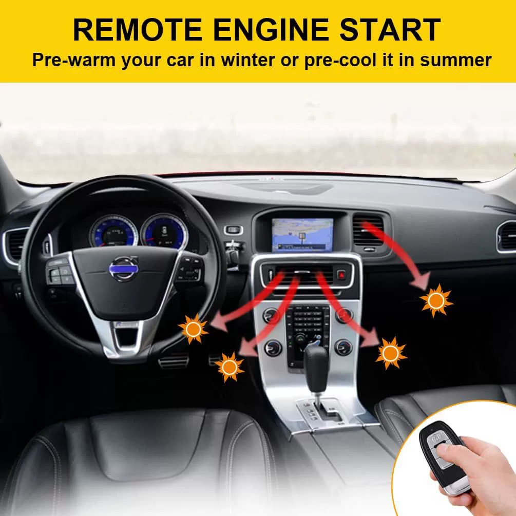 BANVIE ① Passive keyless Entry Car Alarm System + ② Remote