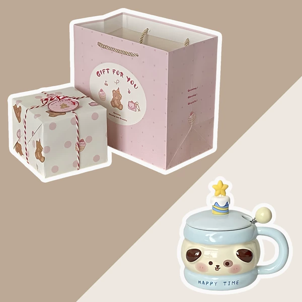 Blue I gift pack+gift bag+spoon