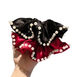 Резинка для волос из жемчуга, аксессуар для волос, ретро хвостик, изысканный стиль, городской стиль, французский ретро стиль