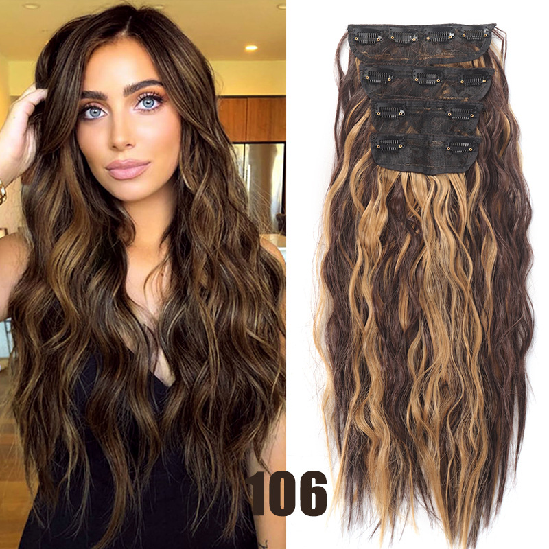 Synthetic Hair Clip-in Extensions For Volumising Curly Hair_voghion.com