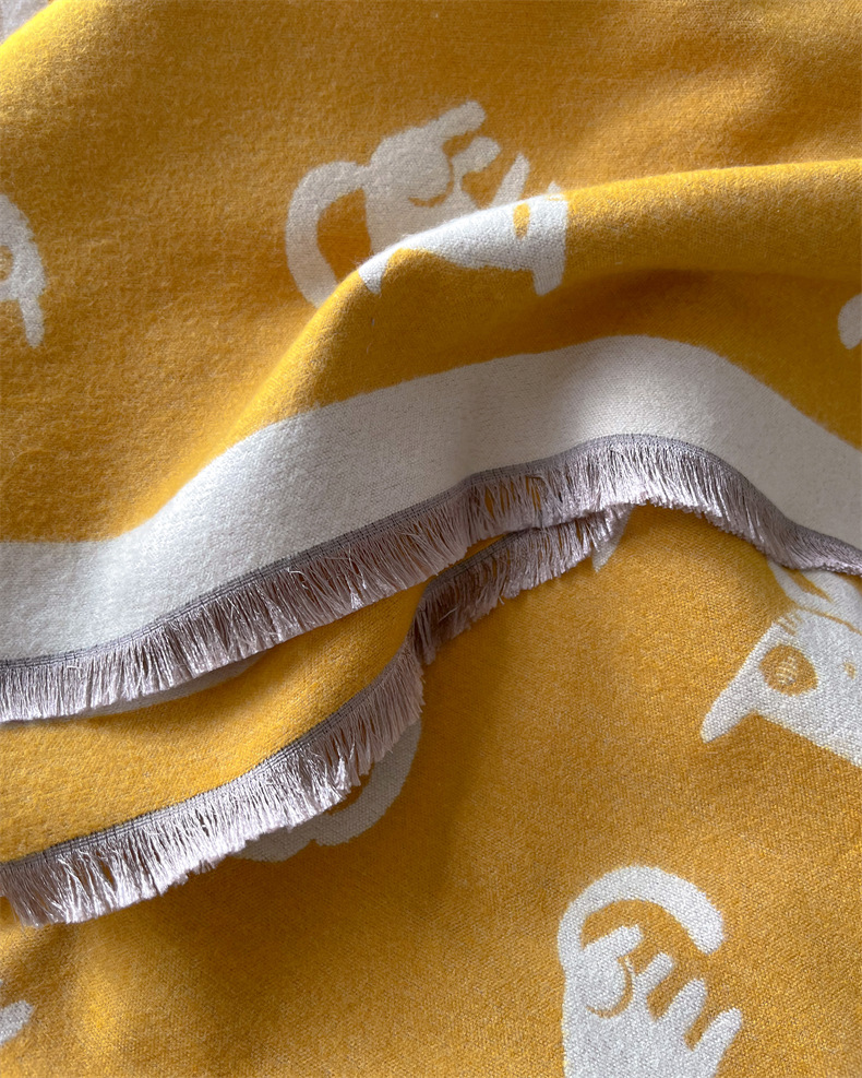 Scialle invernale lungo in jacquard double face con aria condizionata e caldo, in imitazione cashmere, sciarpa personalizzata alla moda per donna_voghion.com