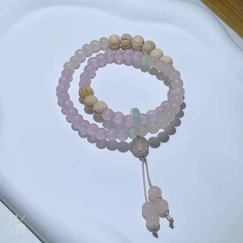 超仙气烟灰月光手链中式温柔双圈手串气质个性招财闺蜜手饰礼物|undefined