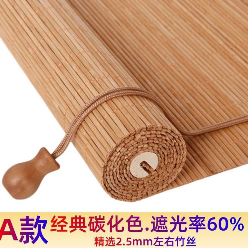 Bamboo Curtains, Roller Blinds, Partition Screens, Balcony Sunshade, Adjustable Decorative Zen-Style Hand-Pulled No-Drill New Chinese and Japanese Style Bamboo Blinds