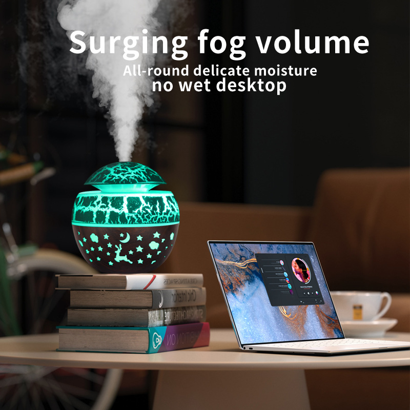 USB Mini Household Mushroom Head Bedroom Air Purifier Desktop Atomization Export Wood Grain Aromatherapy Machine Humidifier