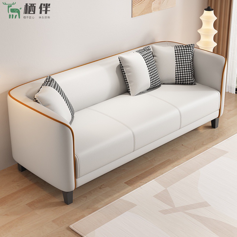 Clearance Fabric Sofa for Small Apartments, Rental Apartments, Living Rooms, Fully Furnished Two- and Three-Seater Clothing Store Leisure Sofa