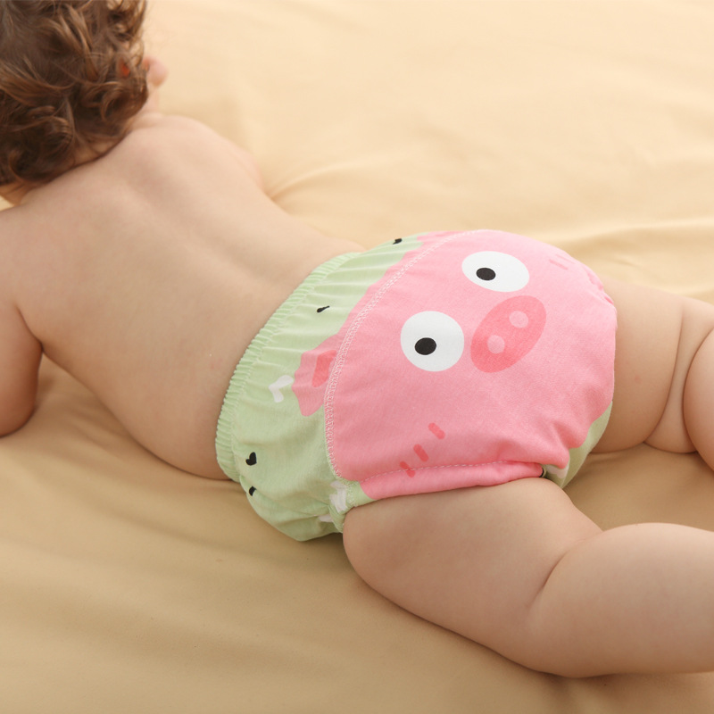 Class a Pure Cotton Children's Training Pants, Waterproof and Urine-Proof, Washable Learning Pants, Diaper-Free Underwear for Infants and Toddlers Aged 1-3 Years