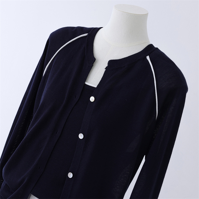 Super Versatile~ New Spring/Summer Lyocell Tencel Knit Cardigan for Women with a Stylish Scissor Collar, Sun-Protective Fashion Top