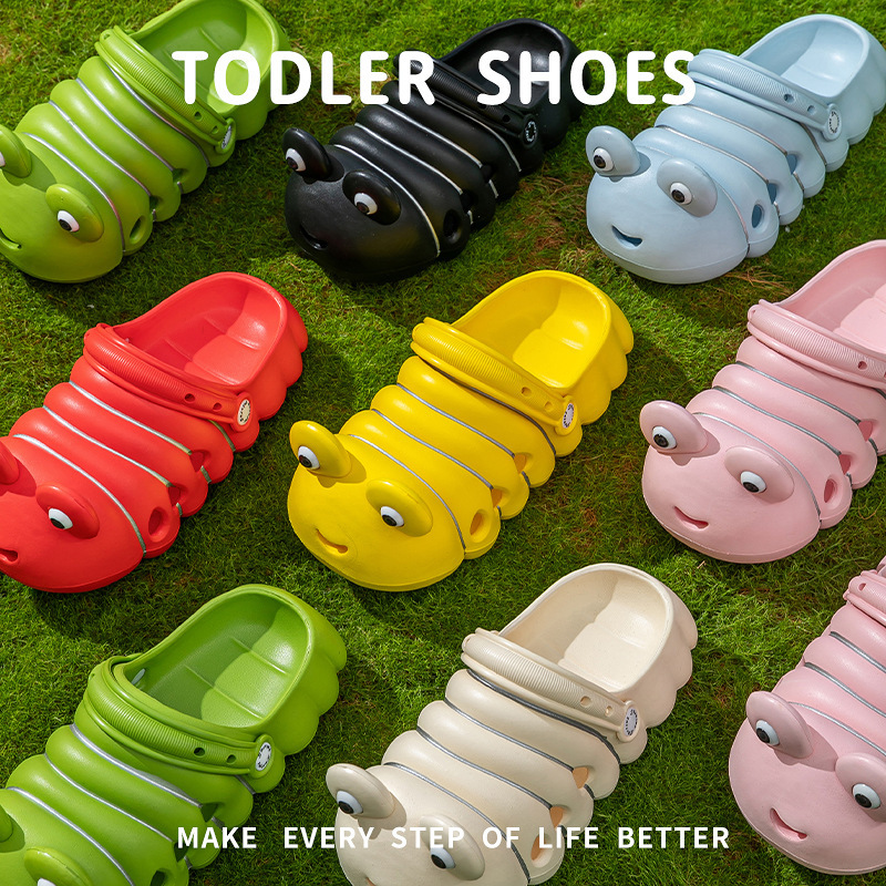 [Pre-Order Shipped Within 10 Days] Women's Cartoon Caterpillar Slippers, Thick-Soled Clogs, Indoor Soft-Soled Non-Slip Shoes