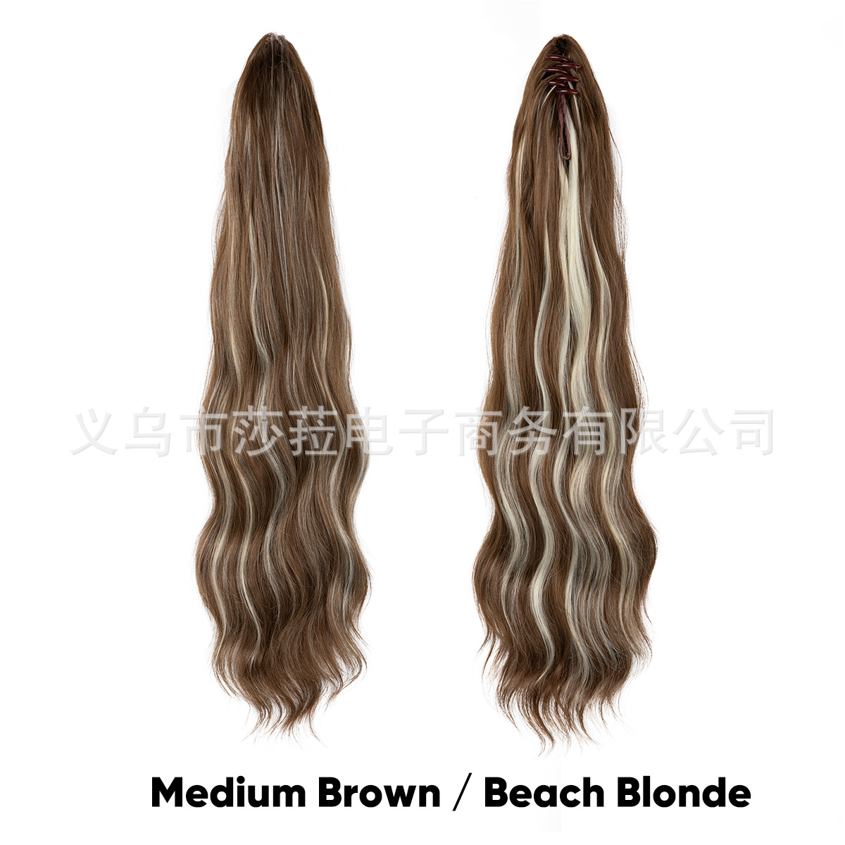 Pelucas de cola de caballo estilo europeo y americano para mujer, cabello sintético largo y rizado, cola de caballo alta con clip de garra naturalmente esponjosa, directamente del fabricante.