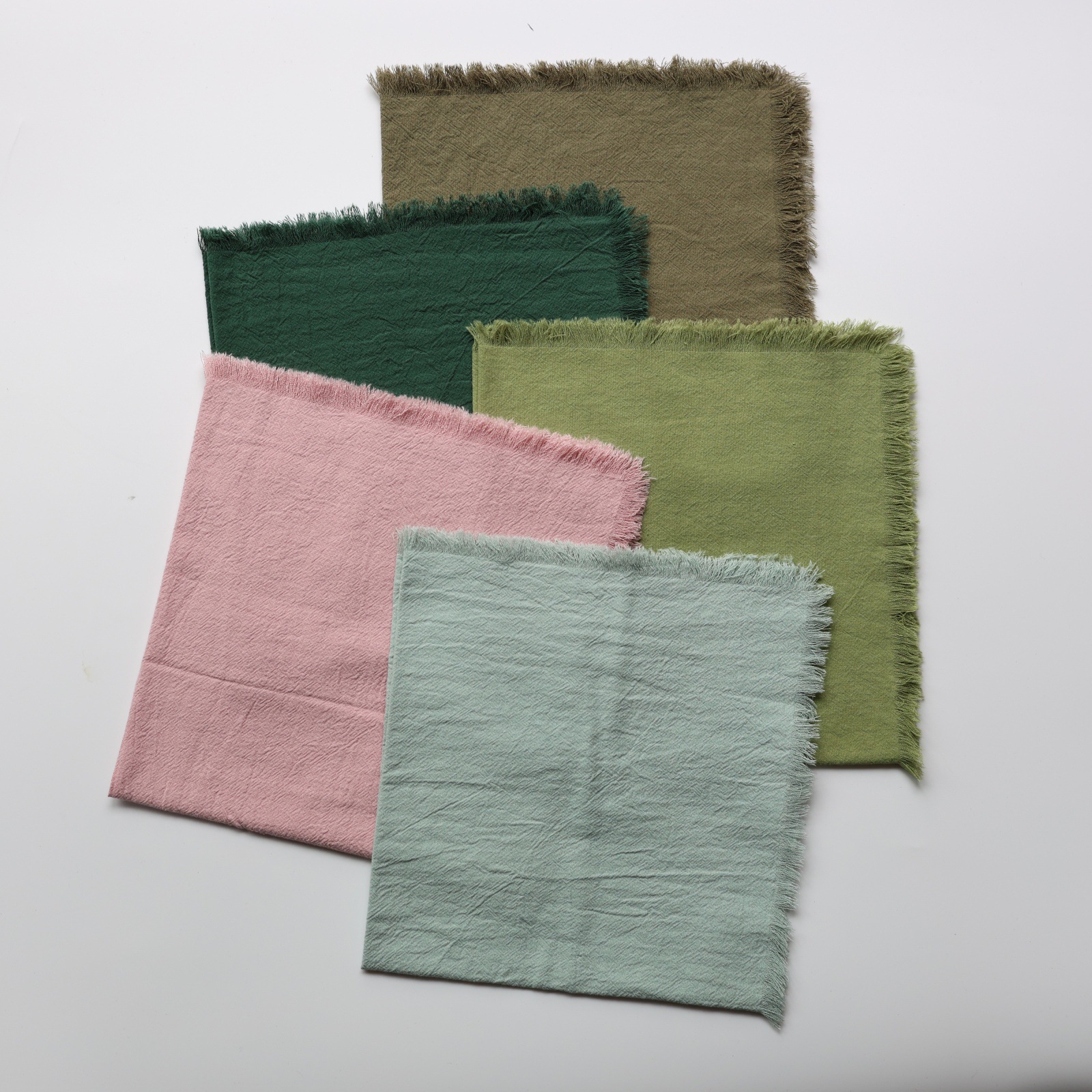 Tejora de servillas bordadas de peluche, tela de algodón, decoración de mesa de comedor, almohadilla simple, toalla de té transfronteriza, toalla cuadrada