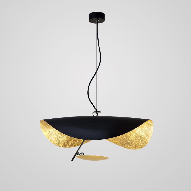 Italian creative UFO restaurant small chandelier personalized lotus leaf art lamp clothing store modern light luxury living room lamps Italian creative UFO restaurant small chandelier personalized lotus leaf art lamp clothing store modern light luxury living room lamps