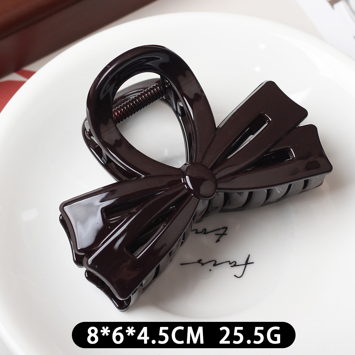Coreano de alta calidad simple arco de plástico tamaño medio agarrar clip de cabello de cabeza detrás de la moda tiburón clip de cabello accesorios image 8
