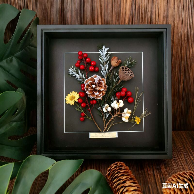 3D Hollow Glass Plant Specimen Display Box Pine Cone DIY Handmade Dustproof Storage Box Factory Direct Wholesale