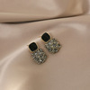 Retro earrings from pearl with tassels, silver needle, European style, wholesale