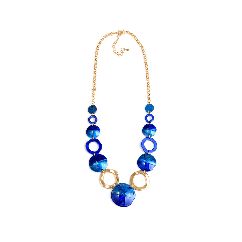 Ketting met acryl cirkels en color-block voor dames_voghion.com