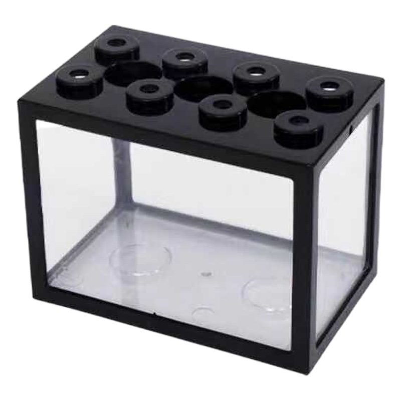 Caja creativa superposición de cilindros bloques de construcción de cilindros ecológicos cubo tanque de peces Bola de algas araña hormiga pequeño mini cilindro de fila de orugas