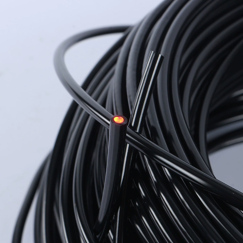 Spot light lighting black skin light guide optical fiber PMMA+PE2.2 black leather light -light guide light strip
