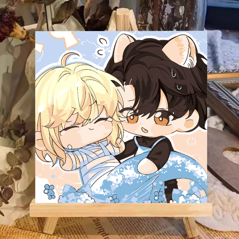 宮崎駿デジタル油絵DIY手描きぬりえ夏目友人帳ポニョ二次元アクリル画インスタ風|undefined