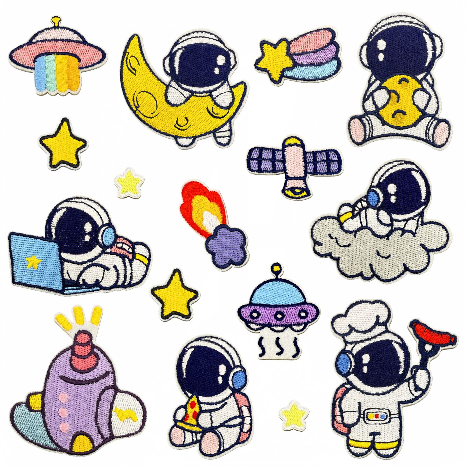 Cartoon space self-adhesive astronaut