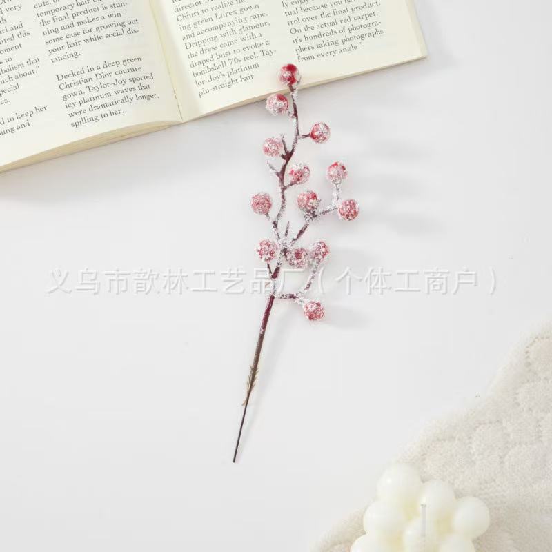 Ramas de Frutos Rojos Artificiales Plástico y PU para Bodas y Decoración del Hogar image 43